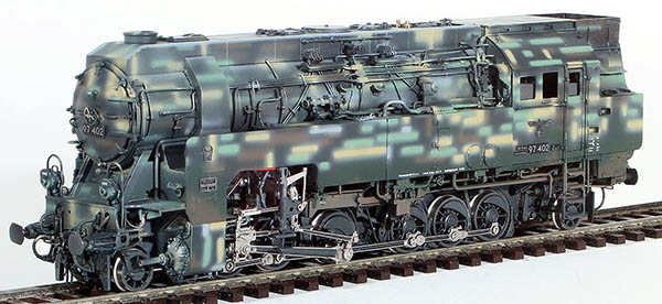 Micro Metakit 02804H - German Camoflaged Class 297.401 Adhesion/Rack Loco
